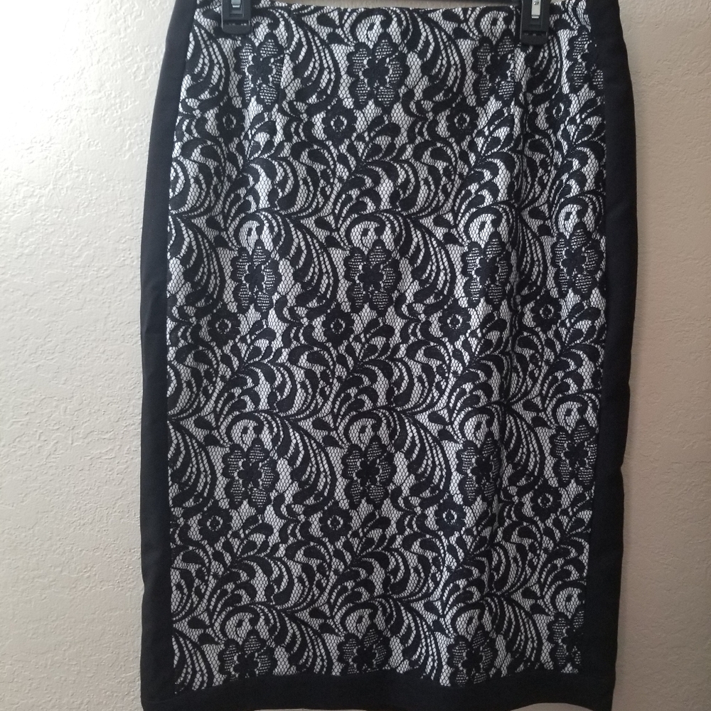 Worthington Black Lace Skirt
